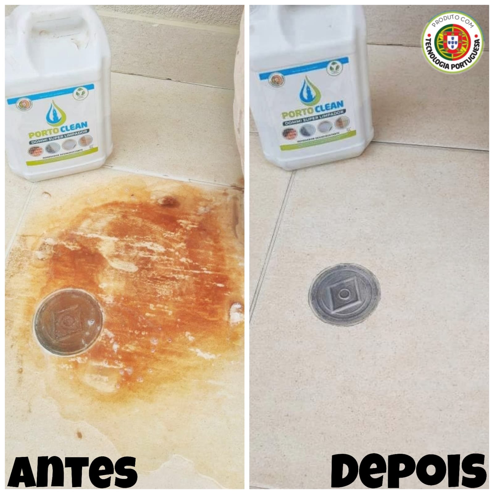 Piso em área de lavagem